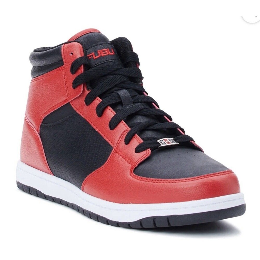 FUBU-Men's-Heritage‎ Basketball-High-Top-Sneakers-Red-Black-Size 7 - NWT
